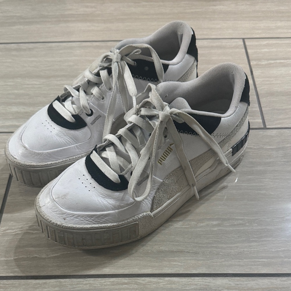 Puma Classic White and Black Sneakers